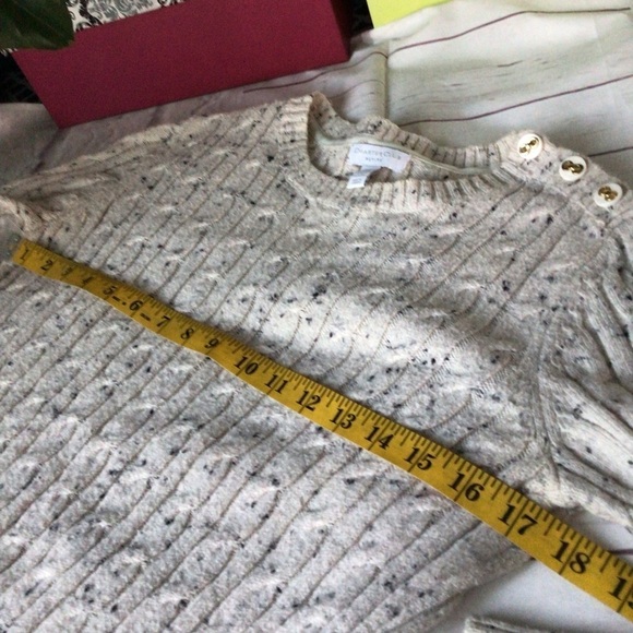 Charter Club Cream Crew Neck Sweater with Cable Knit - Picture 10 of 11